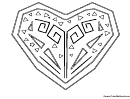 Graphic Heart Coloring Sheet