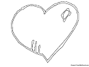 Simple Heart Coloring Sheet