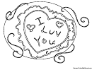I Luv You Heart Coloring Sheet