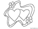 Two Hearts Coloring Sheet