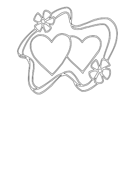 Two Hearts Coloring Sheet Printable pdf
