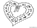 Lacey Heart Coloring Sheet