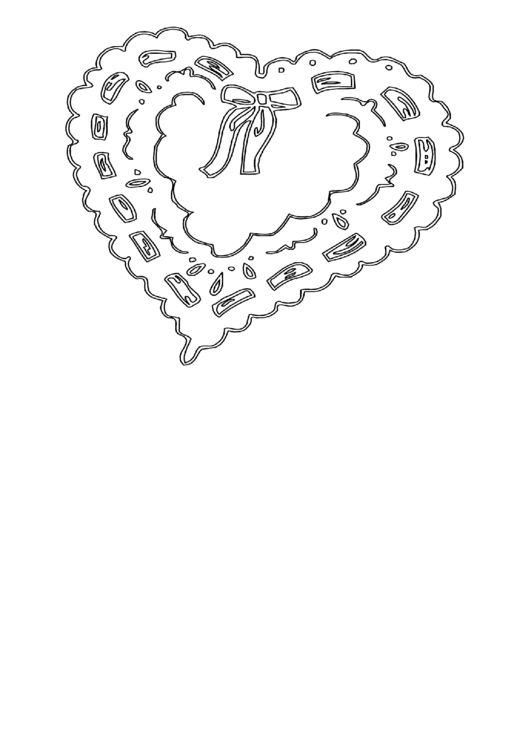 Lacey Heart Coloring Sheet Printable pdf