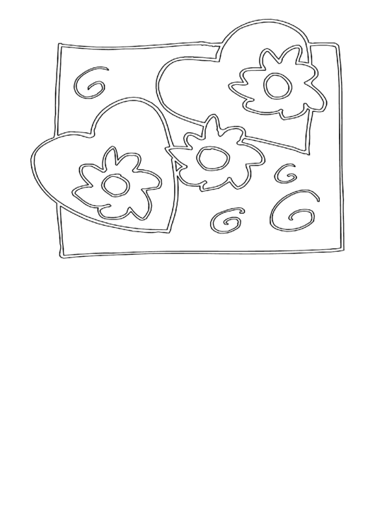 Flowers And Hearts Coloring Sheet Printable pdf