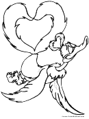 Heart Tail Coloring Page