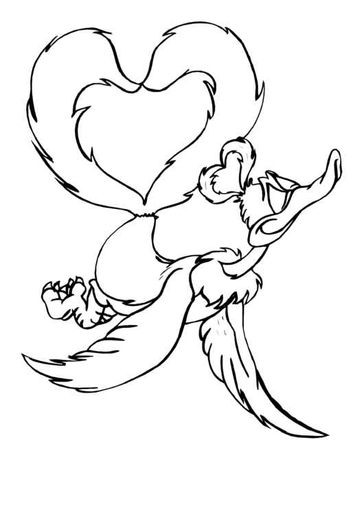 Heart Tail Coloring Page Printable pdf