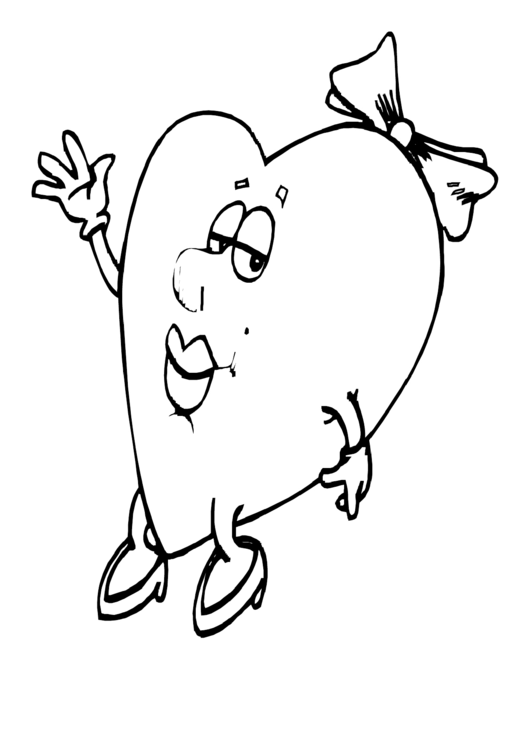 Heart Coloring Page Printable pdf