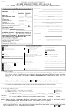 Form Wld-031 - For Liquor, County Malt Beverage, Limited, Winery Or Microbrewery Printable pdf