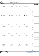 Math 3 Digit Minus 3 Digit Sheet