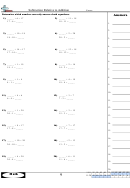 Math Subtraction Relative To Addition Sheet