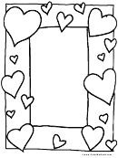 Valentine's Hearts Page Border Template