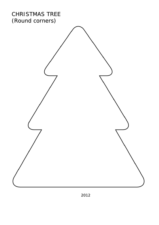 Round-cornered Christmas Tree Template