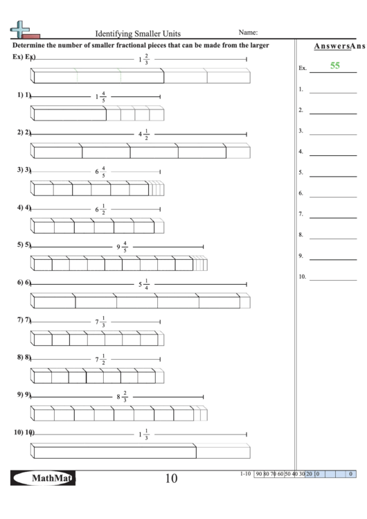 Identifying Smaller Units Worksheet Printable pdf