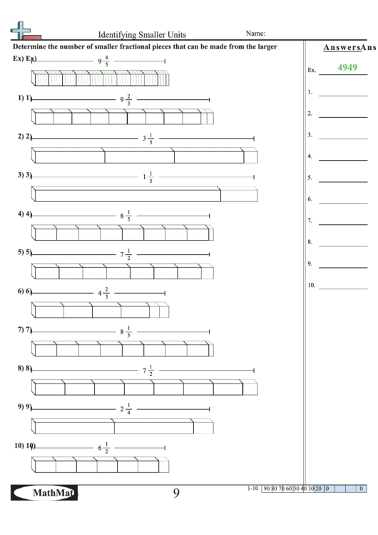 Identifying Smaller Units Worksheet Printable pdf