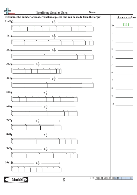 Identifying Smaller Units Worksheet Printable pdf