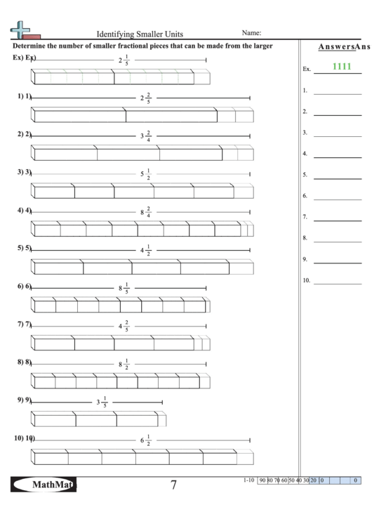 Identifying Smaller Units Worksheet Printable pdf