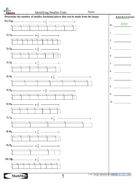 Identifying Smaller Units Worksheet Printable pdf