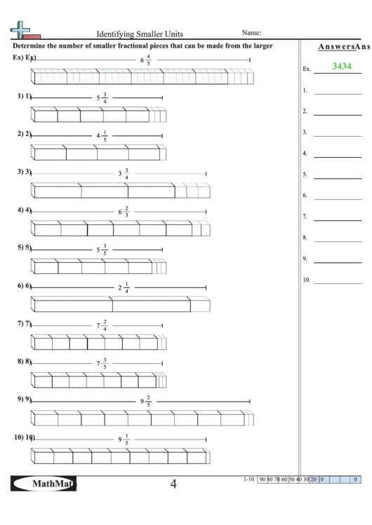 Identifying Smaller Units Worksheet Printable pdf