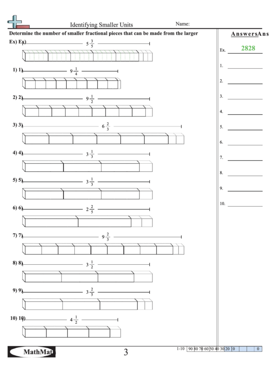 Identifying Smaller Units Worksheet Printable pdf