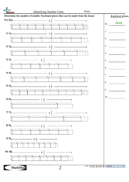 Identifying Smaller Units Worksheet Printable pdf