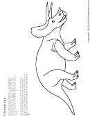 Coloring Sheet - Triceratops