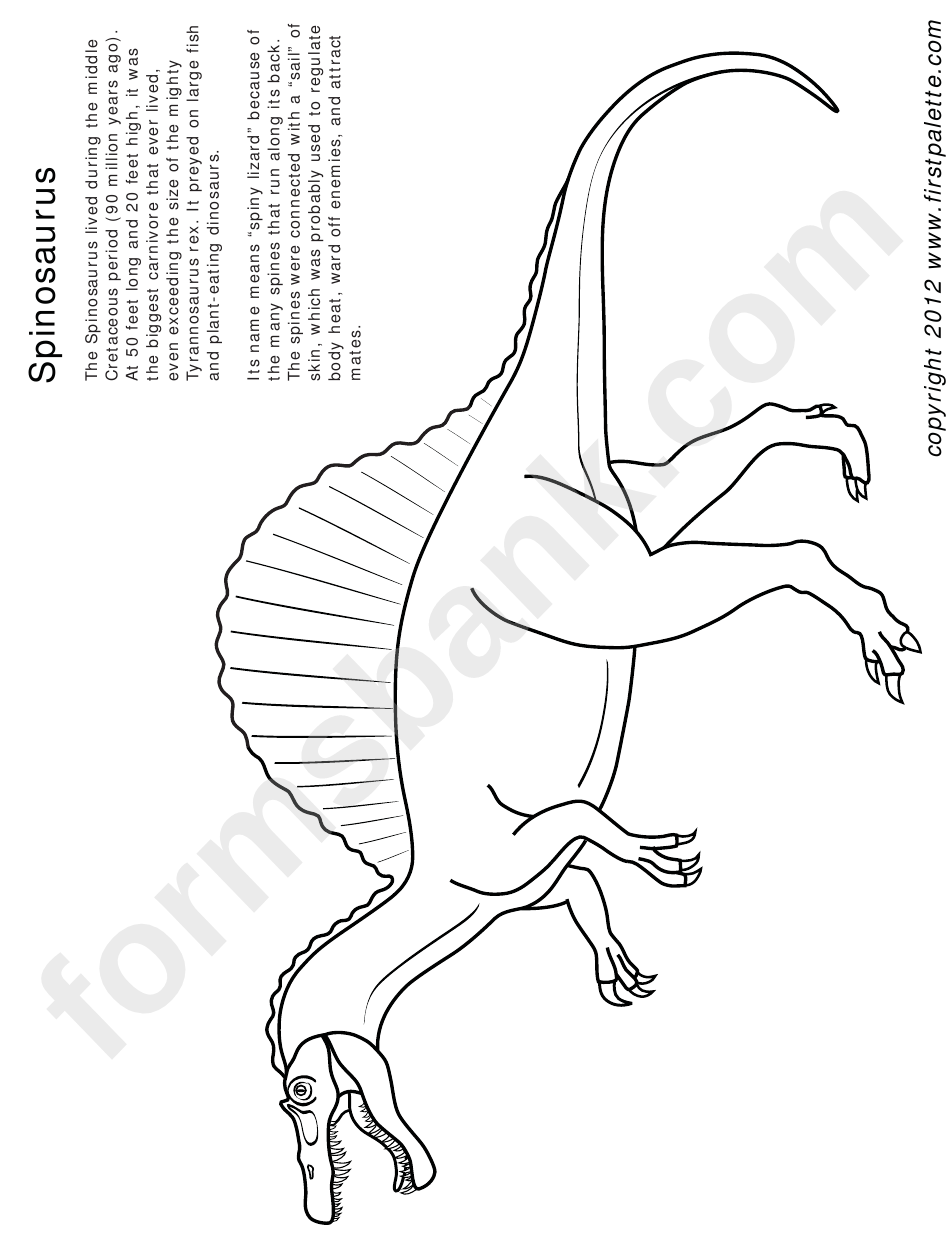 Coloring Sheet - Spinosaurus