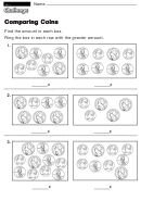 Comparing Coins - Challenge Math Worksheet With Answer Key
