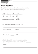 Near Doubles - Challenge Worksheet With Answer Key