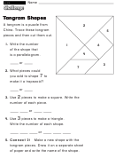 Tangram Shapes - Challenge Worksheet With Answer Key