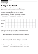 A Day At The Beach - Challenge Worksheet With Answer Key