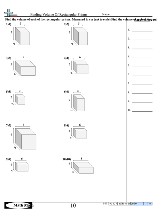 Finding Volume With Unit Cubes Worksheet Printable pdf