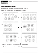 How Many Coins - Challenge Worksheet With Answer Key