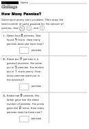 How Many Pennies - Challenge Worksheet With Answer Key