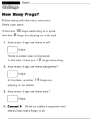 How Many Frogs - Challenge Worksheet With Answer Key