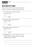 How Old Are They - Challenge Worksheet With Answer Key