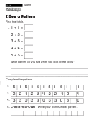 I See A Pattern - Challenge Worksheet With Answer Key