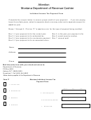 Montana Department Of Revenue - Individual Income Tax Payment Form