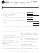 Form Ext-06 - Extension Payment Worksheet - State Of Montana 2006