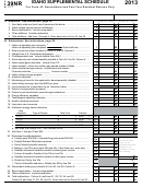 Form 39nr - Idaho Supplemental Schedule - 2013