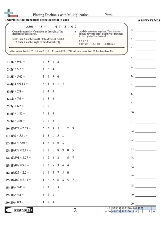 placing-decimals-with-multiplication-worksheet-with-answer-key-printable-pdf-download