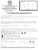 Application For Business, Sales/use Tax, Lodgers Tax Licenses And Occupational Privilege Tax Registration Form Printable pdf