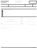 Form Hud-21023 - Facsimile Message Routing Form - U.s. Department Of Housing And Urban Development