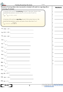 Finding Repeating Decimals Worksheet With Answer Key