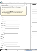 Finding Repeating Decimals Worksheet With Answer Key