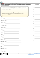 Finding Repeating Decimals Worksheet With Answer Key Printable pdf