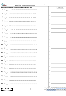 Rewriting Repeating Decimals Worksheet With Answer Key