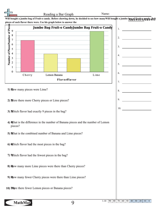 Reading A Bar Graph Worksheet printable pdf download