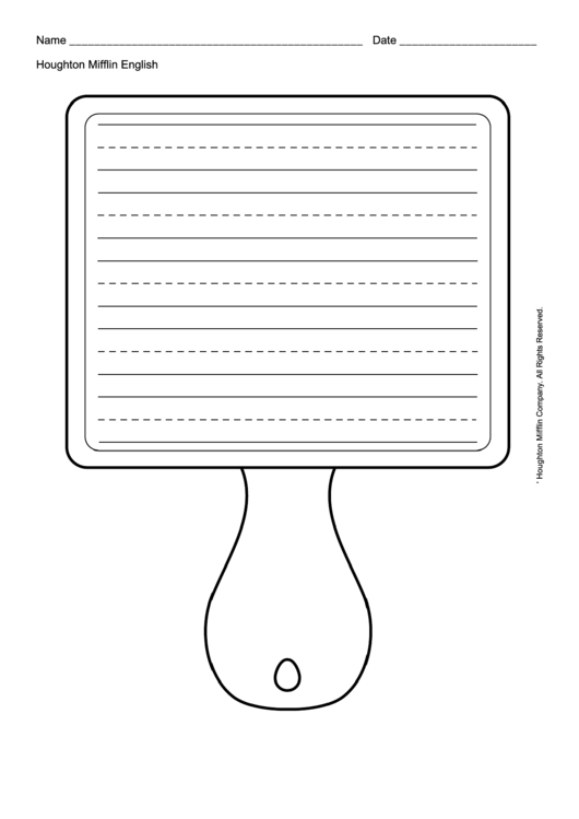 Handwriting Paper Template Printable pdf