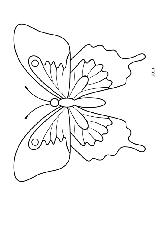 Coloring Sheet - Butterfly printable pdf download