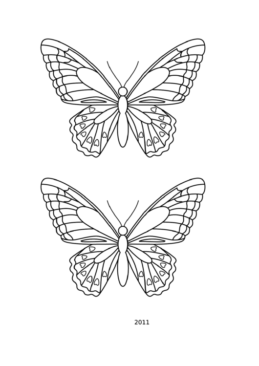 Coloring Sheet - Butterfly Printable pdf